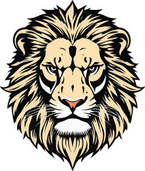 An illustration vector of a lion head 