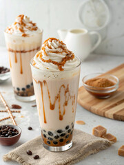 Whipped Cream on Milk Tea