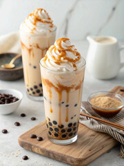 Whipped Cream on Milk Tea