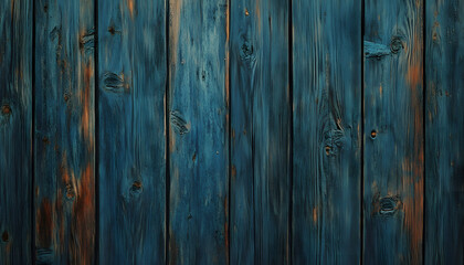 Obraz premium Dark Teal Weathered Wooden Planks Background Texture