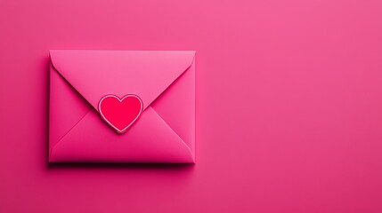 Valentine's Day Heartfelt Letter in a Pink Envelope Intimate Setting Digital Capture Romantic Concept