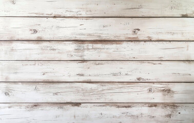 Fototapeta premium White wooden background with an aged wood texture for design and decoration, intage white rustic shabby wall panels, distressed wood texture, old planks of natural pine wood. Generative Ai