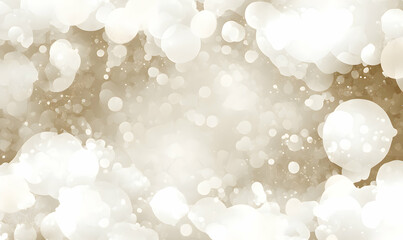 Abstract beige and white bokeh background; perfect for wedding invitations, celebratory designs, or elegant website banners.
