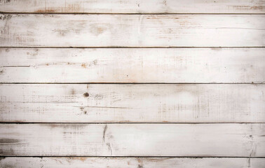 Fototapeta premium White wooden background with an aged wood texture for design and decoration, intage white rustic shabby wall panels, distressed wood texture, old planks of natural pine wood. Generative Ai