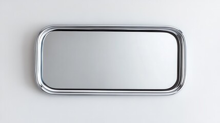 Elegant Rectangular Mirror with Metal Frame Design