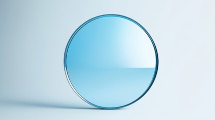 Elegant Circular Mirror with Soft Reflection