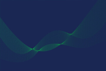 Abstract glowing wave lines on green background. Dynamic wave pattern. Modern flowing wavy lines. Futuristic concept. Suit for banner  poster  cover  brochure  flyer  website