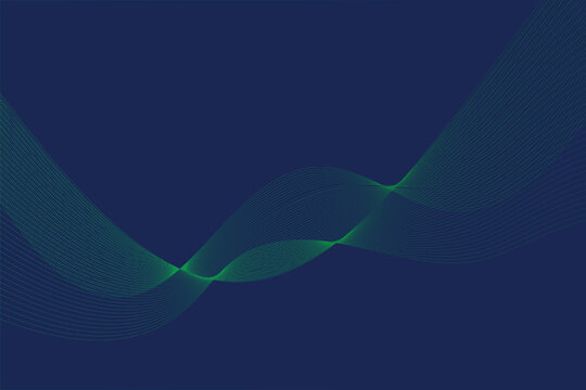 Abstract glowing wave lines on green background. Dynamic wave pattern. Modern flowing wavy lines. Futuristic concept. Suit for banner  poster  cover  brochure  flyer  website