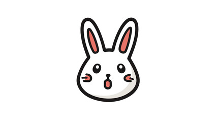 Obraz premium Monochromatic bunny portrait, a captivating closeup of rabbit's face with pink nose