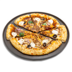 pizza with mushrooms