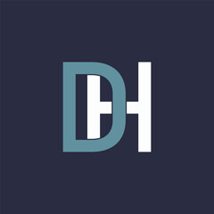 Initial Letter DH Logo Design Outstanding Creative Modern Symbol  Sign