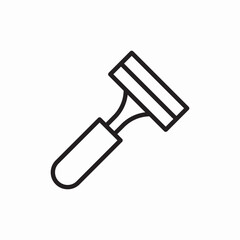 Razor shaving grooming care icon vector sign