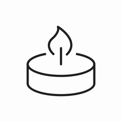 Candle light romantic atmosphere icon vector sign