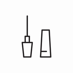 mascara cosmetic beauty icon vector sign