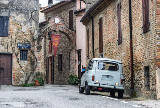 Monteleone old village in the hill of Romagna, Italy
