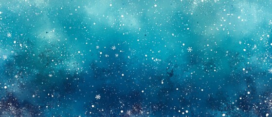 Obraz premium A Winter themed background with snowflakes and blue gradient