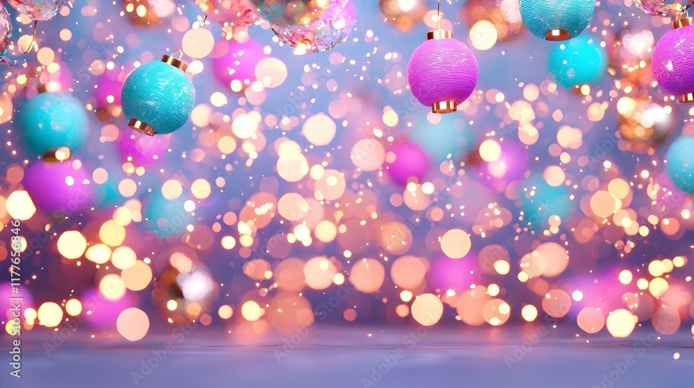Poster vibrant firecracker celebration, a dazzling array of colorful firecrackers illuminating the night sk
