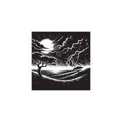 Storm silhouette icon vector symbol design illustration