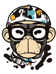 Obraz premium Graffiti Sticker with Urban Cartoon Style 