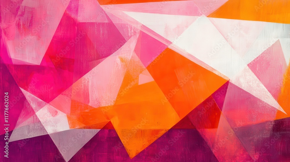 Leinwandbilder vibrant abstract geometric design featuring sharp angles and bold colors in a striking composition