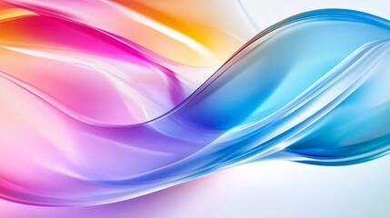 Colorful Abstract Wave Design - Fluid, vibrant, dynamic, swirling, colorful abstract art. Symbolizes energy, motion, flow, and transformation.
