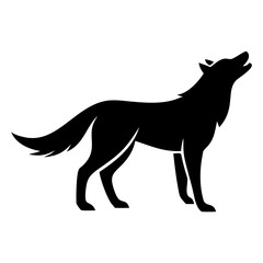 silhouette of a wolf