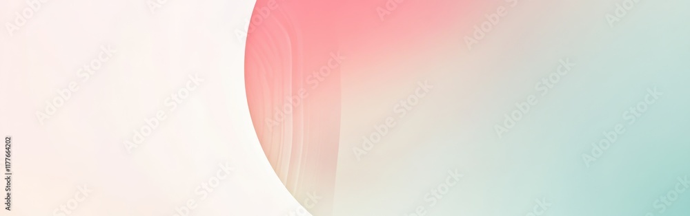 Poster Gradient circle blending mint to pink creates a soothing and modern design element suitable for various backgrounds