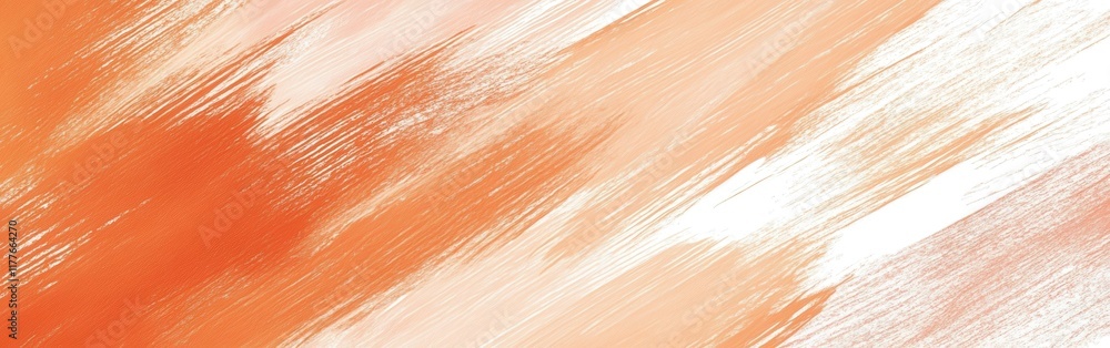 Poster warm tones of orange and white create a background with smooth pencil strokes