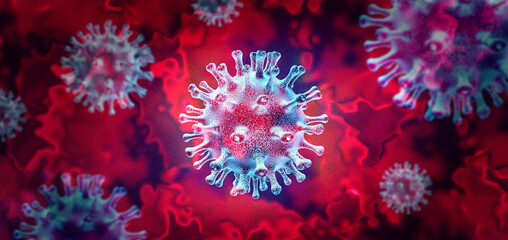 Human metapneumovirus Unknown Virus or Mystery Viruses  Outbreak as a secret pathogen or mysterious disease as dangerous flu strain case as a pandemic medical health risk concept with disease cells.