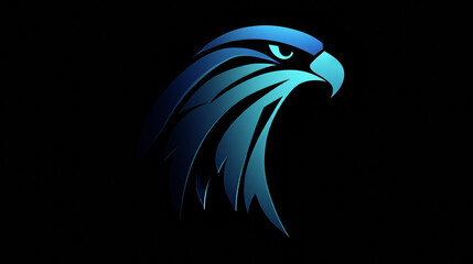 Obraz premium Vector logo Falcon. Brand logo in the form of a Falcon.