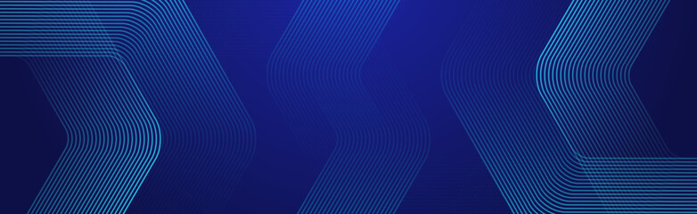 Digital hexagonal blue abstract background. Digital futuristic technology concept with hexagons. Geometric stripe line art design for poster, brochure, cover, banner, website, header