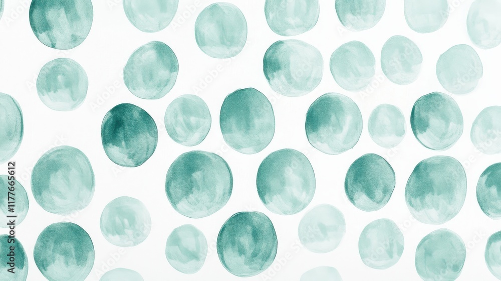 Poster minimalist mint dots create a serene, calming backdrop for creative expression and stylish decor