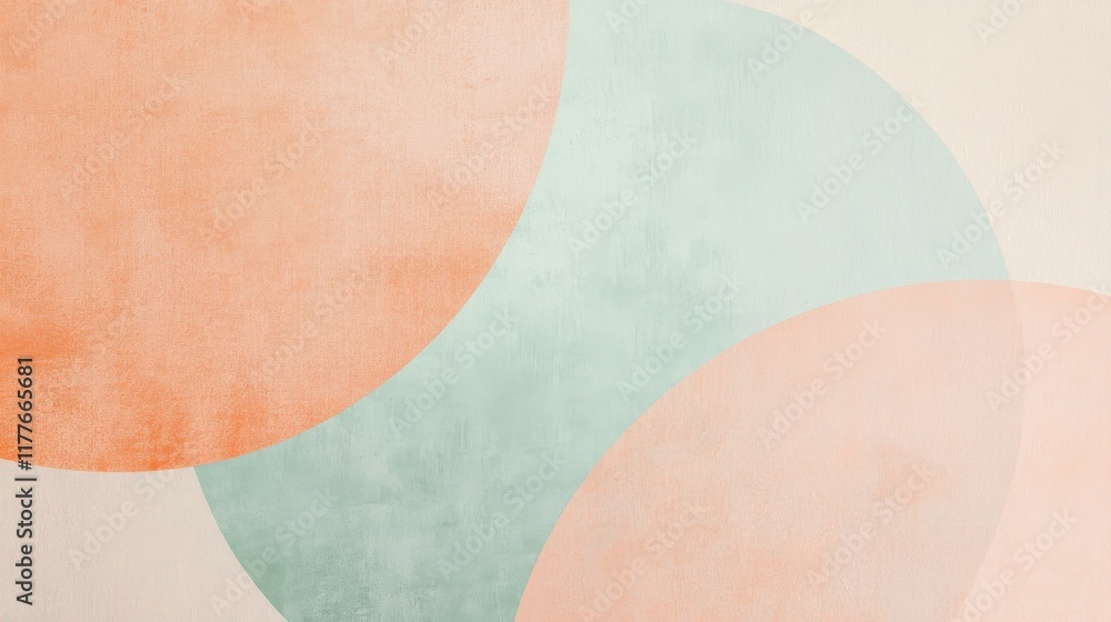 Aufkleber Gradient of minimalist pencil strokes featuring soft colors and circular shapes