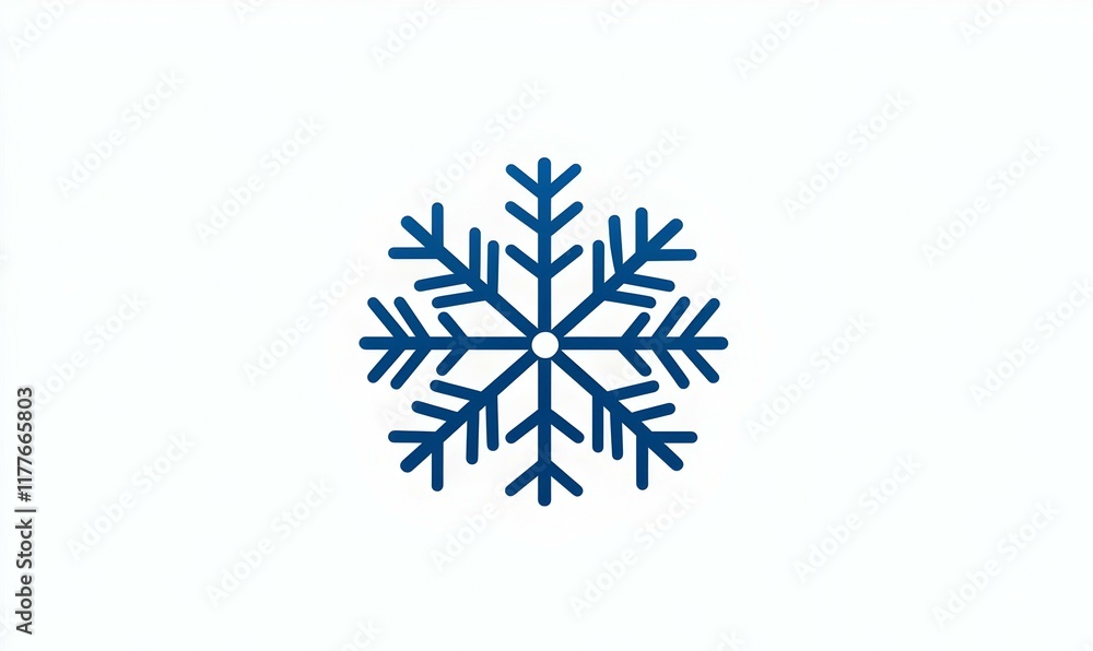 Poster minimalist snowflake design, a stylized representation of a snowflake featuring clean lines and subt