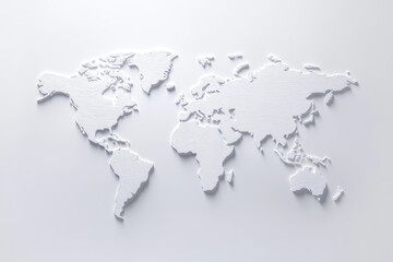 Global Relief Map - Embossed world map, global connection, travel, exploration, unity.