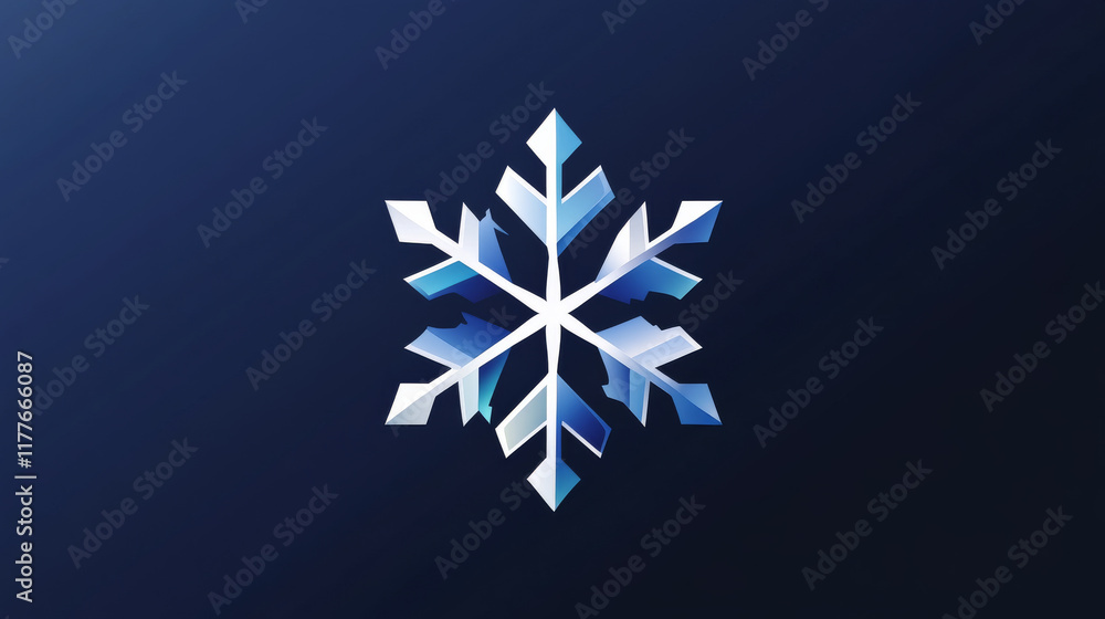 Poster vector snowflake logo. a logo of a snowflake