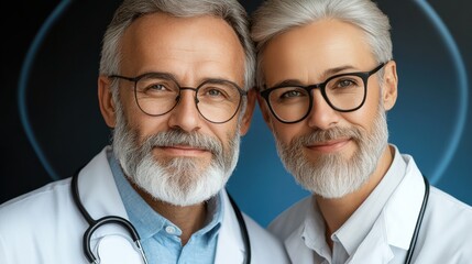 Experienced healthcare professionals pose together in a clinical setting showcasing collaboration and trust in medical practice