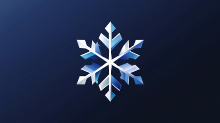 Vector snowflake logo. A logo of a snowflake
