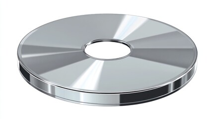 Stainless Steel Circular Disc with Central Hole: A Detailed Product Shot