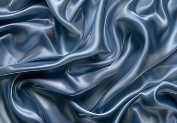 Obraz premium Undulating fabric waves exude opulence with a smooth, shimmering texture in widescreen.
