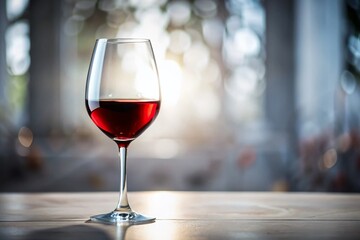 Red Wine Glass Isolated on White,  Crisp Candid Photography Stock Photo