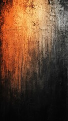 Obraz premium Weathered metallic background showcasing a blend of burnt orange and dark tones with textured patterns