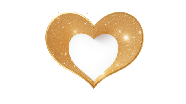 Luxury heart embroidered felt patch