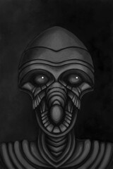 Alien creature, sketch - digital painting © neurostructure