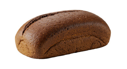 Fresh Baked Pumpernickel Bread Loaf, Bakery Food, Isolated Transparent PNG, Large Format
