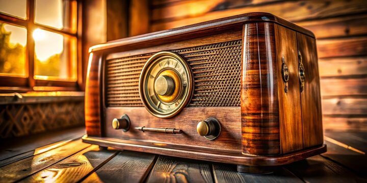 Retro AM FM Radio Portrait Photography: Vintage Broadcast Nostalgia