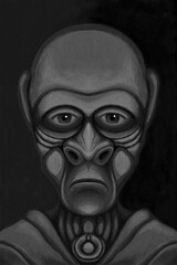 Alien creature, sketch - digital painting © neurostructure