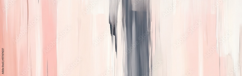 Poster Dynamic abstract pattern showcasing muted pink and gray colors with blended textures and soft lines fluctuating in rhythm