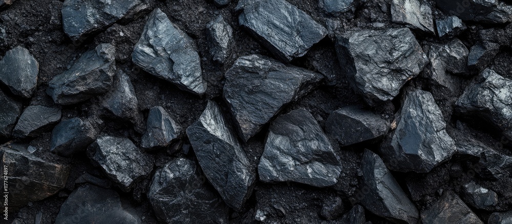 Poster black coal and anthracite stone texture background with blank space for creative projects and text i