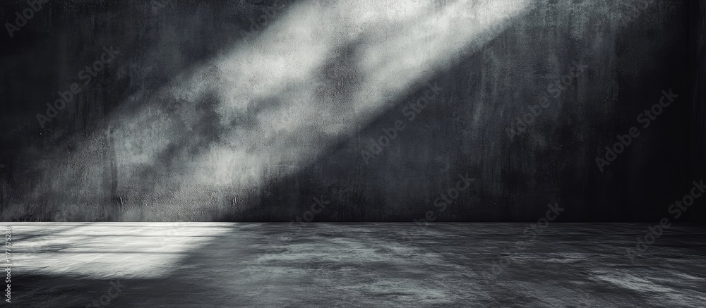 Poster black cement texture concrete wall and floor background with dramatic lighting and empty copyspace f